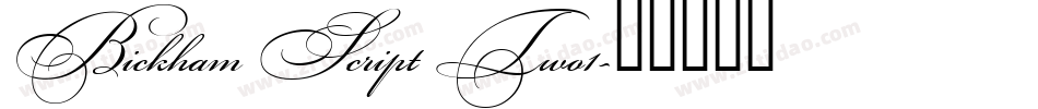Bickham Script Two1字体转换